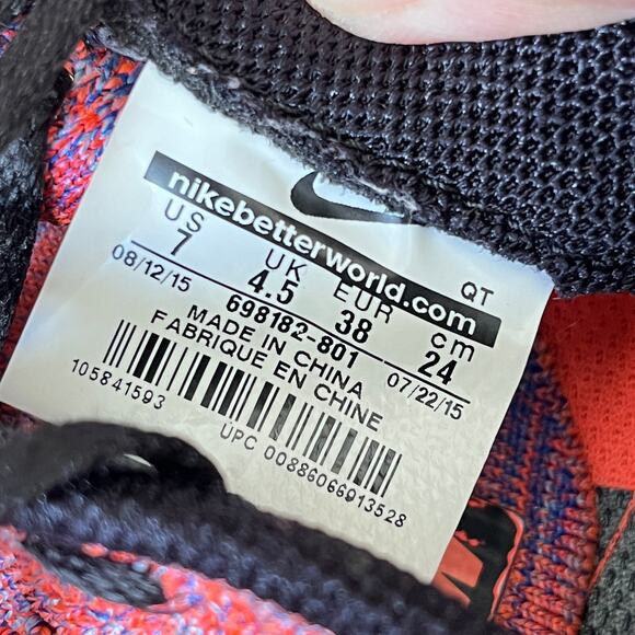 Nike Flyknit Lunar 3 698182-801 Pink Athletic Running Shoes Women's Size US 7 - Picture 6 of 8